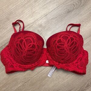 Victoria's Secret Vibrant Red Lace Bra